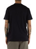 Dunkelblau | Regular Fit T-Shirt aus Baumwolle mit Logo-Print auf der Vorderseite