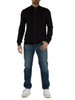 BLU SCURO | Cardigan con zip in misto viscosa