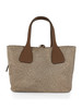 MARRONE | Borsa Bauletto Vis A Vis in tessuto OP