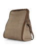 MARRONE | Borsa cross over Frame in tessuto OP