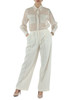 OFF WHITE | MONOCHROME: Camicia in mussola di cotone e seta CENNARE1