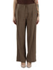 MARRONE | MONOCHROME: Pantalone in lino e viscose ALLORO