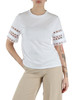 BIANCO | T-shirt in cotone APE con inserti a contrasto