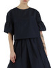 BLU SCURO | Blusa in taffetà di misto cotone BREAK