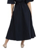 BLU SCURO | Gonna midi FORMICA in taffetà di misto cotone