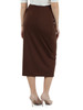 MARRONE | Gonna midi LAPPOLE in misto viscosa e lyocell