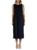 BLU SCURO | Abito midi RICORDO in jersey di cotone fluido