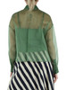 VERDE | Camicia cropped in organza di seta COLOMBA