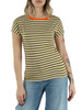 KAKI | T-shirt a righe in viscosa stretch