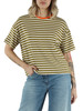 KAKI | T-shirt a righe oversize in viscosa stretch