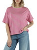 ROSA | T-shirt a righe oversize in viscosa stretch