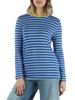 BLU | T-shirt maniche lunghe a righe in viscosa stretch