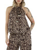 BEIGE | Bedrucktes Voile-Top aus Baumwolle