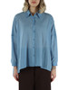 AZZURRO | Camicia ampia in voile di cotone