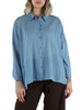 AZZURRO | Camicia ampia in voile di cotone