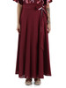 BORDEAUX | Gonna midi reversibile in voile di cotone