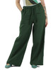 VERDE | Pantalone in lino con coulisse