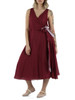 BORDEAUX | Abito midi reversibile in voile di cotone