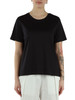 NERO | T-shirt in cotone con spacco posteriore
