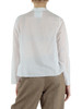 BIANCO | Blusa in cotone leggero con rouches