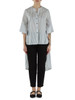 BIANCO | Camicia in cotone con pannello posteriore lungo