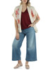 PANNA | Giacca stile kimono stampata in lino