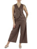 TORTORA | Gilet in cotone con abbottonatura asimmetrica