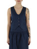 BLU | Gilet in cotone con pannelli a contrasto