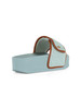 AZZURRO | Slippers platform MYKONOS 04 in tessuto logato