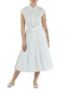 WEISS | Midi-Hemdkleid aus Baumwollpopeline