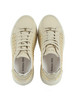 BEIGE | GIRL: Sneakers in pelle e tessuto effetto rafia