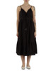 SCHWARZ | Midikleid aus Baumwollpopeline