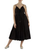 SCHWARZ | Midikleid aus Baumwollpopeline