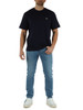 BLU SCURO | T-shirt in cotone Classic fit con patch logo