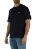 BLU SCURO | T-shirt in cotone Classic fit con patch logo