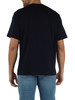 BLU SCURO | T-shirt in cotone Classic fit con patch logo
