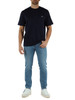 BLU SCURO | T-shirt in cotone Classic fit con taschino frontale