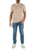 ARANCIONE | Polo regular fit in cotone piquet a righe