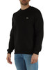 SCHWARZ | Classic Fit Sweatshirt aus gebürsteter Baumwolle
