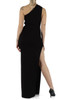 NERO | Abito lungo Red Carpet in maglina di misto viscosa