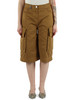 MARRONE CHIARO | Bermuda cargo ALBARETO in gabardina di cotone