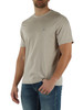 GREIGE | T-shirt in jersey di cotone 30/1 con ricamo logo