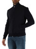 Dunkelblau | SPRINGTIME Jacke aus technischem Gewebe und Strick