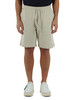 BEIGE | Pantaloncini sportivi in cotone garzato
