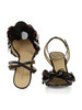 MARRONE | Sandali con tacco in pelle LORETTA HIGH
