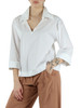 BIANCO | Blusa oversize in popeline di cotone