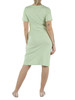 VERDE CHIARO | Abito drappeggiato in jersey di cotone