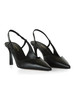 NERO | Scarpe slingback in pelle con tacco