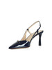 BLU | Scarpe slingback in vernice con tacco
