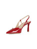 ROSSO | Scarpe slingback in vernice con tacco